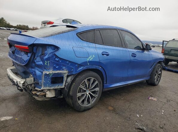 5UXCY8C00L9B21418 2020 BMW X6 Синий Задняя правая четверть