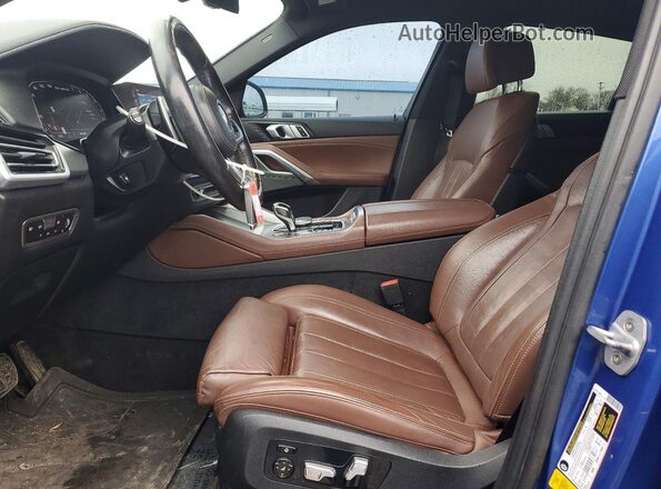 5UXCY8C00L9B21418 2020 BMW X6 Синий Вид салона спереди