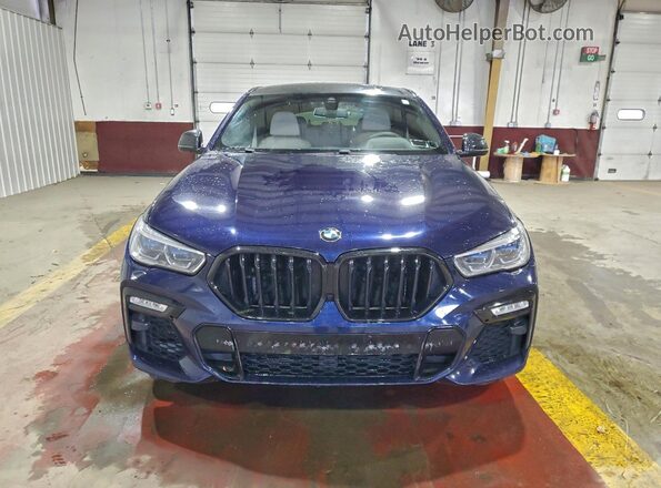 5UXCY8C02M9D91025 2021 BMW X6 Синий Вид спереди