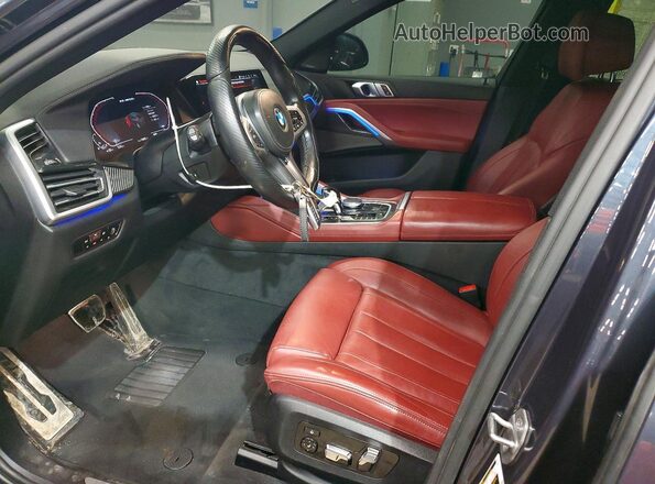 5UXCY8C0XN9M57643 2022 BMW X6 Синий Вид салона спереди