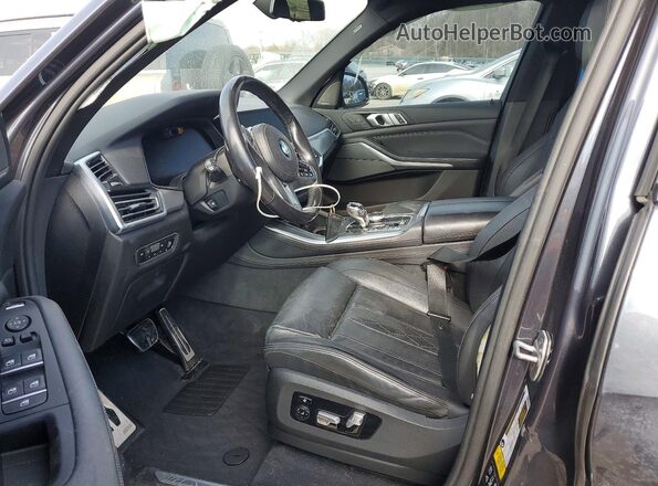 5UXJU2C57KLN65857 2019 BMW X5 Charcoal Widok wnętrza z przodu
