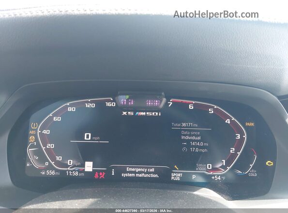 5UXJU4C03L9B72472 2020 BMW X5 Синий Вид задних сидений