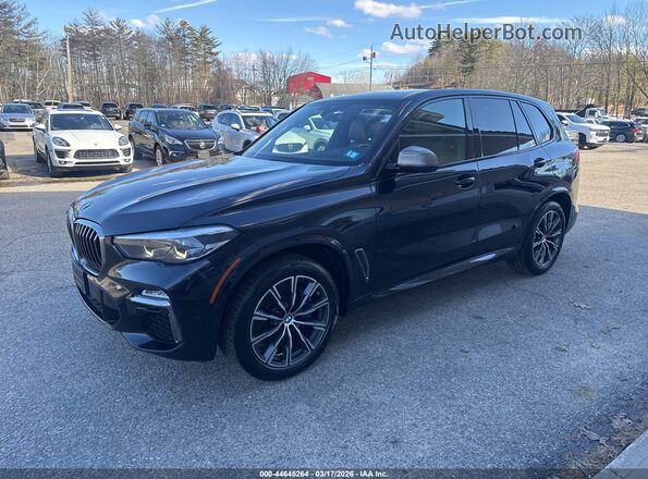 5UXJU4C07LLE45304 2020 BMW X5 Синий Передняя левая четверть