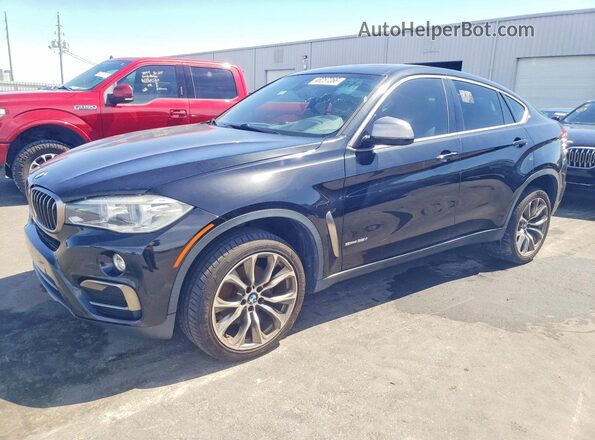 5UXKU0C58J0G69527 2018 BMW X6 Черный Передняя левая четверть