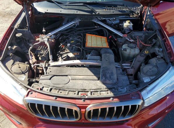 5UXKU2C36H0U28759 2017 BMW X6 Красный Вид подкапотного пространства