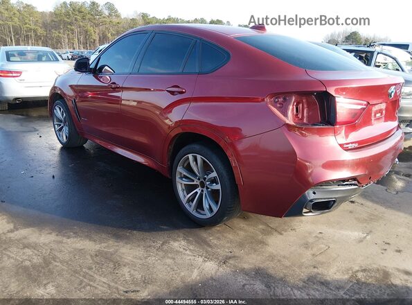 5UXKU6C31H0W38399 2017 BMW X6 Красный Задняя левая четверть