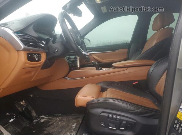 5UXKU6C59G0R34254 2016 BMW X6 Gray Widok wnętrza z przodu