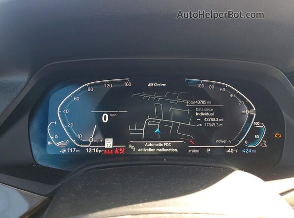 5UXTA6C09N9L07080 2022 BMW X5 Синий Вид щитка приборов