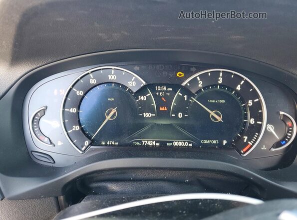 5UXTR7C56KLF25165 2019 BMW X3 Серебряный Вид щитка приборов