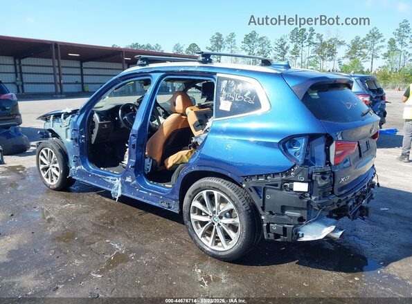 5UXTR9C51KLE14132 2019 BMW X3 Синий Задняя левая четверть
