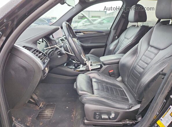 5UXTR9C52KLR04978 2019 BMW X3 Black Widok wnętrza z przodu