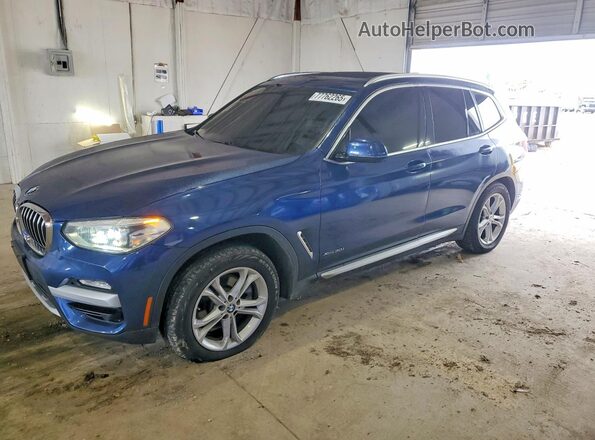 5UXTR9C53JLC80853 2018 BMW X3 Blue Передня ліва чверть