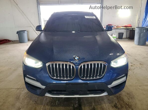 5UXTR9C53JLC80853 2018 BMW X3 Blue Вид спереду
