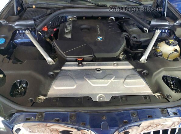 5UXTR9C53JLC80853 2018 BMW X3 Blue Вид підкапотного простору