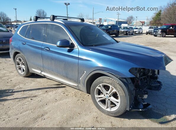 5UXTR9C53KLR06819 2019 BMW X3 Синий Передняя правая четверть
