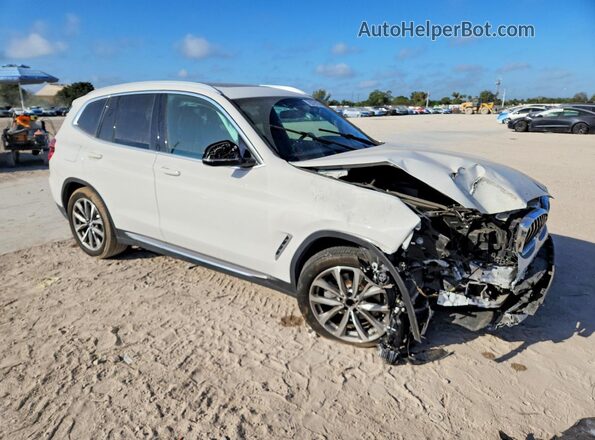 5UXTR9C54KLD96449 2019 BMW X3 Белый Передняя правая четверть