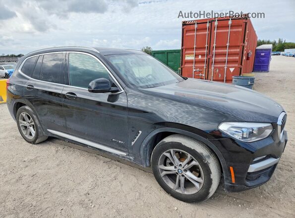 5UXTR9C55JLC77744 2018 BMW X3 Черный Передняя правая четверть