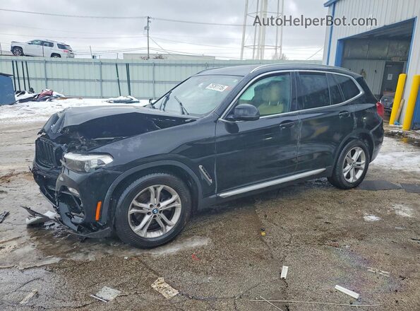 5UXTR9C56KLD90684 2019 BMW X3 Черный Передняя левая четверть