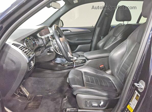 5UXTR9C58KLD93750 2019 BMW X3 Черный Вид салона спереди