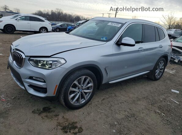 5UXTR9C59KLE14251 2019 BMW X3 Серебряный Передняя левая четверть