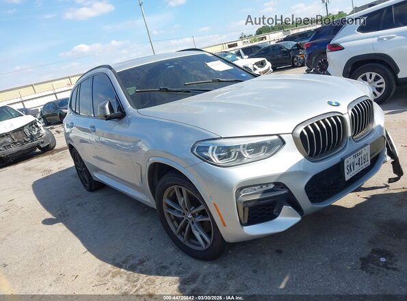 5UXTS3C57K0Z06549 2019 BMW X3 Серебряный Передняя правая четверть