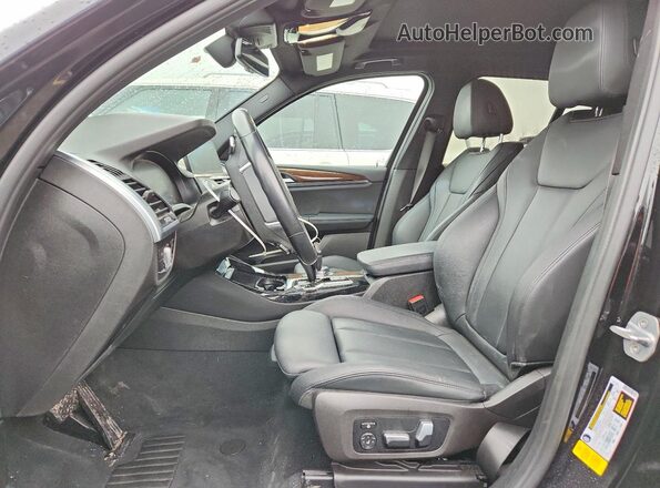 5UXTY3C01L9B89987 2020 BMW X3 Black Widok wnętrza z przodu