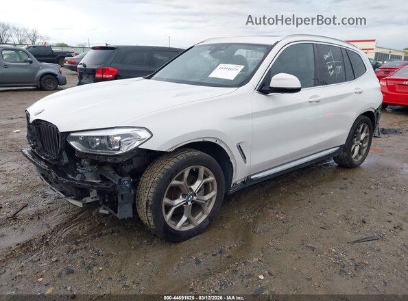 5UXTY3C01M9E87019 2021 BMW X3 White Передня ліва чверть