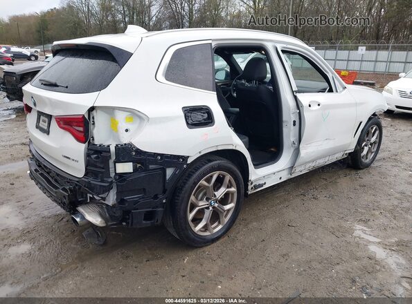5UXTY3C01M9E87019 2021 BMW X3 White Задня права чверть