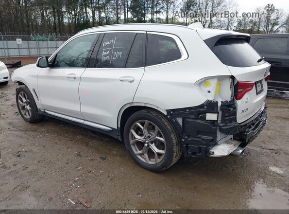5UXTY3C01M9E87019 2021 BMW X3 White Задня ліва чверть
