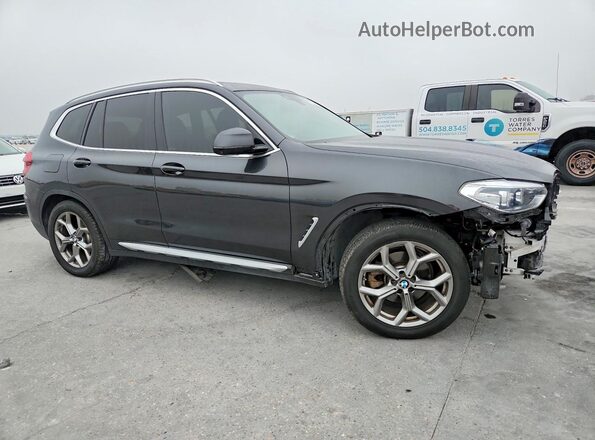 5UXTY3C02L9D23759 2020 BMW X3 Черный Передняя правая четверть