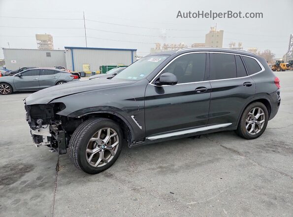 5UXTY3C02L9D23759 2020 BMW X3 Черный Передняя левая четверть