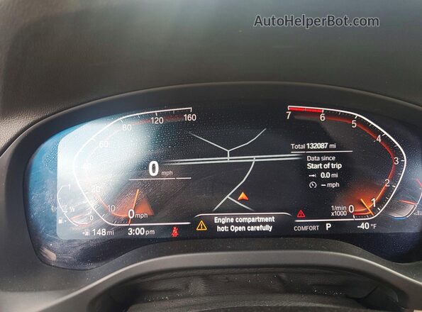5UXTY3C05LLU72540 2020 BMW X3 Silver Widok zestawu wskaźników
