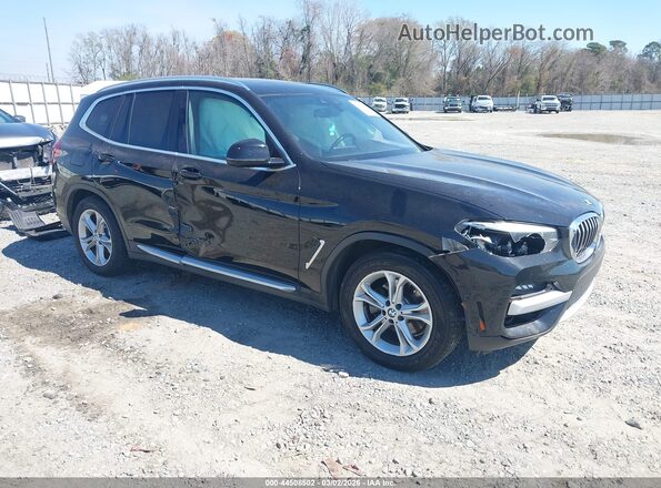 5UXTY3C09LLE54741 2020 BMW X3 Black Przód prawy