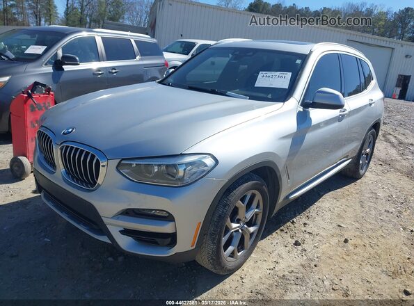 5UXTY3C0XLLU70783 2020 BMW X3 Silver Przód lewy