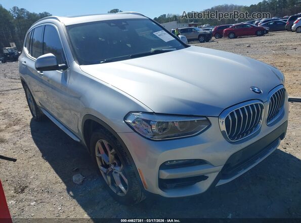 5UXTY3C0XLLU70783 2020 BMW X3 Silver Przód prawy