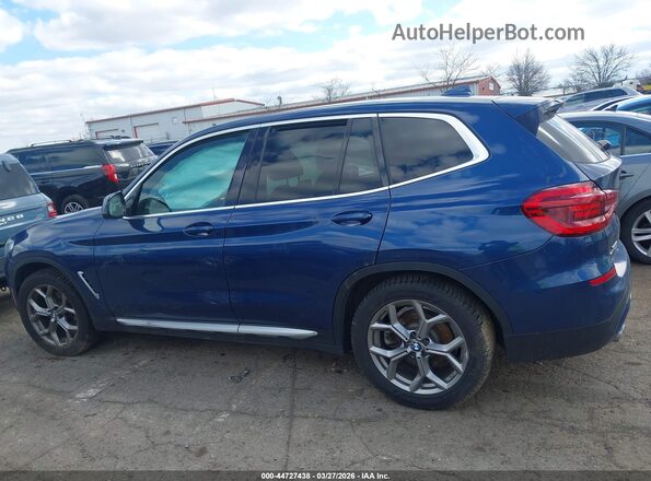 5UXTY5C04M9F07534 2021 BMW X3 Blue Панорамний вид салону 360°