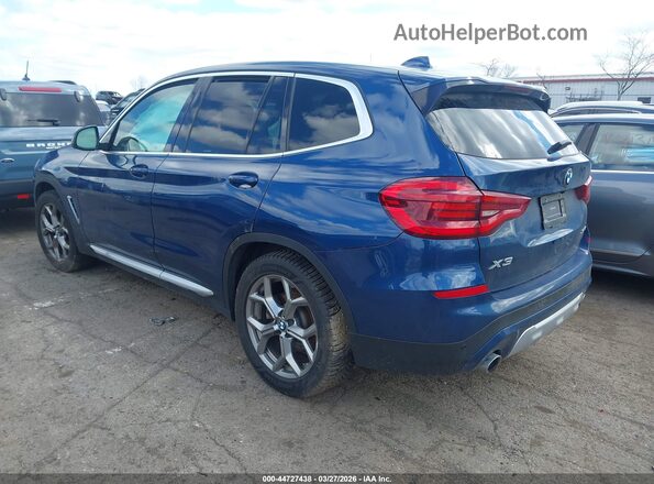 5UXTY5C04M9F07534 2021 BMW X3 Blue Задня ліва чверть