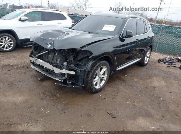 5UXTY5C09LLE58123 2020 BMW X3 Черный Передняя левая четверть