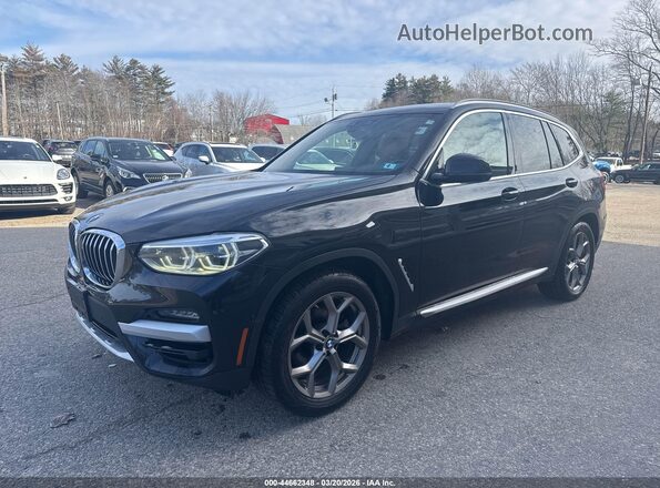 5UXTY5C09M9H28918 2021 BMW X3 Черный Передняя левая четверть