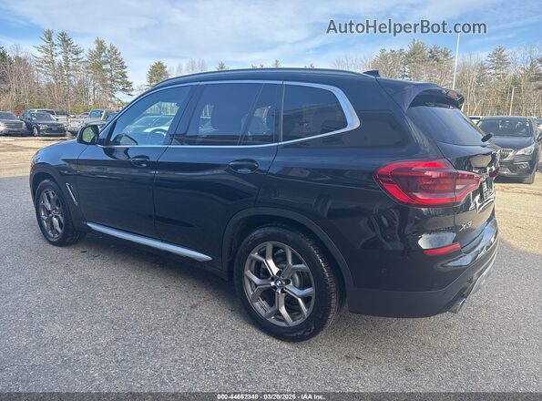 5UXTY5C09M9H28918 2021 BMW X3 Черный Задняя левая четверть