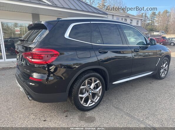 5UXTY5C09M9H28918 2021 BMW X3 Черный Задняя правая четверть