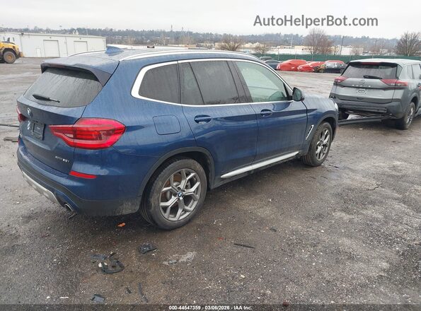 5UXTY5C0XLLT35783 2020 BMW X3 Синий Задняя правая четверть