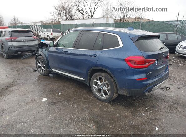 5UXTY5C0XLLT35783 2020 BMW X3 Синий Задняя левая четверть