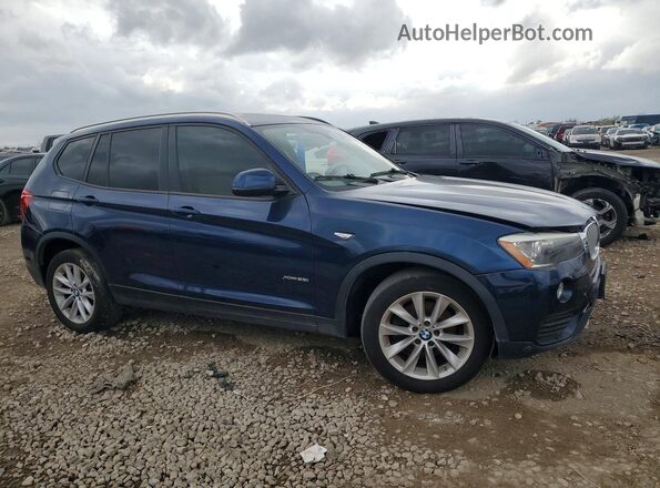 5UXWX9C53G0D74986 2016 BMW X3 Синий Передняя правая четверть