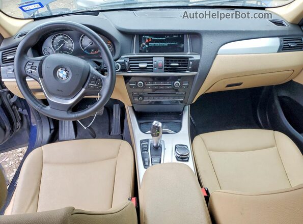 5UXWX9C53G0D74986 2016 BMW X3 Синий Вид панели приборов