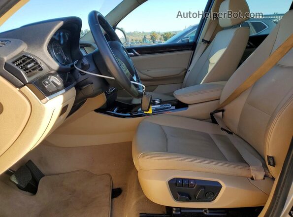 5UXWX9C55G0D76223 2016 BMW X3 Золотой Вид салона спереди