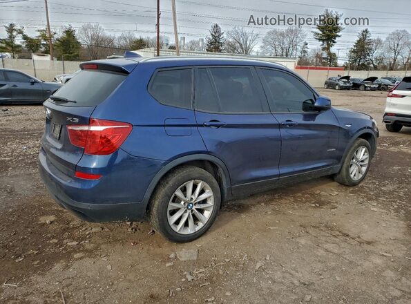 5UXWX9C56G0D79115 2016 BMW X3 Синий Задняя правая четверть