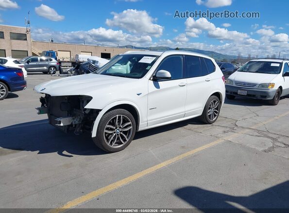 5UXWX9C56G0D81592 2016 BMW X3 Белый Передняя левая четверть