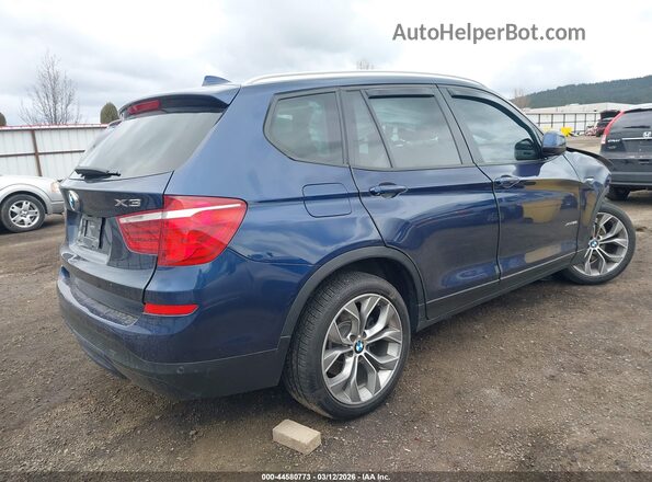 5UXWX9C5XG0D84074 2016 BMW X3 Синий Задняя правая четверть