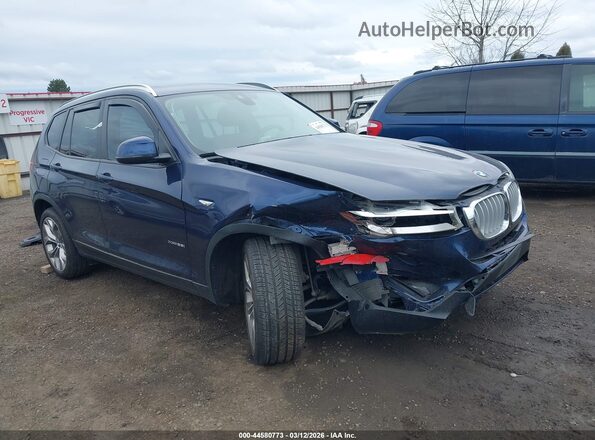 5UXWX9C5XG0D84074 2016 BMW X3 Синий Передняя правая четверть